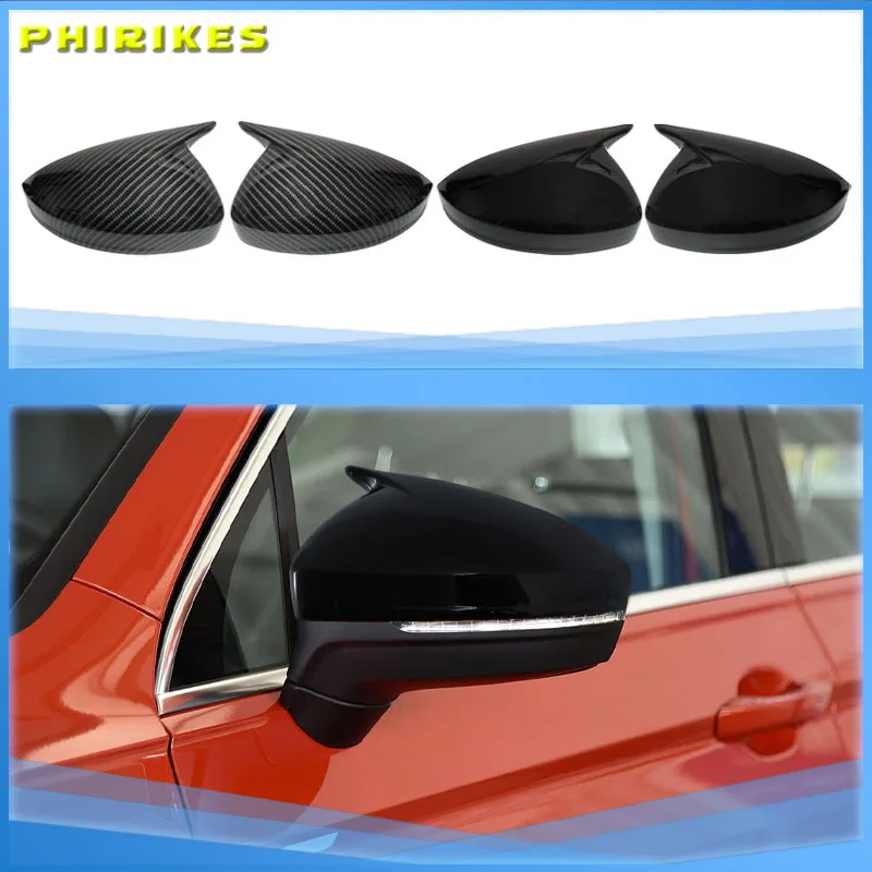 1 Pair M Rearview Mirror Cover Side Reversing For Volkswagen VW Tiguan MK2 2017 - 2022 Rear View Mirror Trim Caps