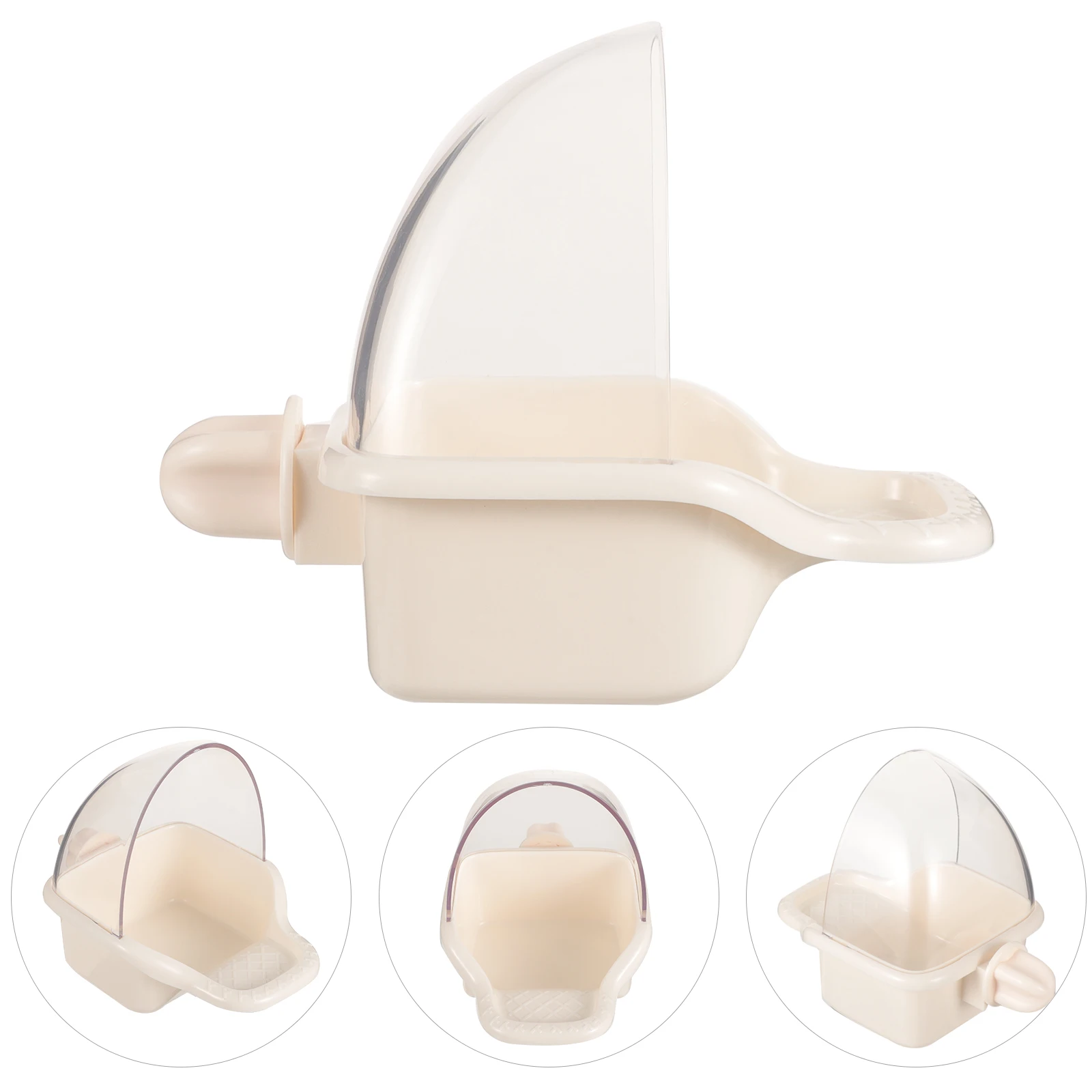 

Anti Spilling Bird Food Container for Parrots Small Bird Feeder Cage Accessories Easy Clean Durable Plastic Prevents Birds