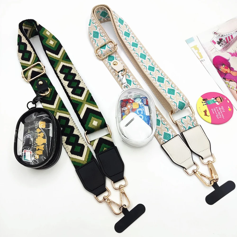 Hot Phone Strap With Zippered Mystery Box Adjustable Crossbody Phone Strap Doll Display Out Bag Shoulder Phone Lanyard Bag Strap