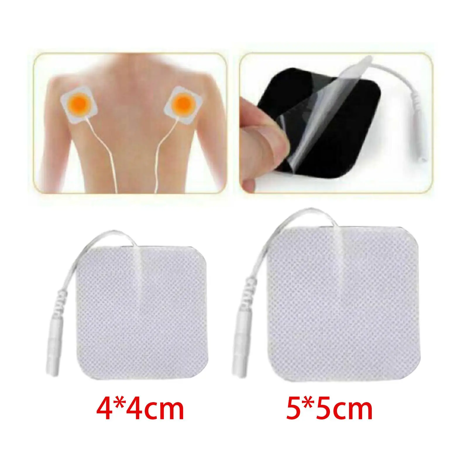 20Pcs Electrode Pads Patches Lower Impedance Reusable for Electrotherapy