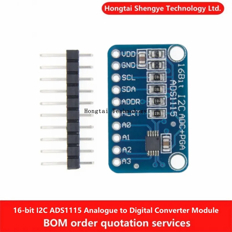 16-bit I2C ADS1115 ADC 4-Channel Precision Analogue to Digital Converter with Gain Amplifier Module