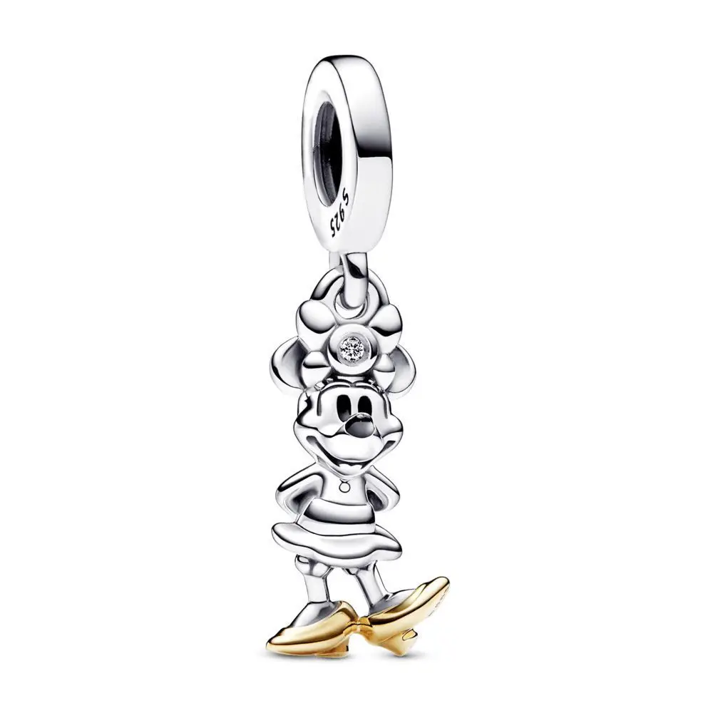 Portachiavi in acciaio inossidabile con ciondolo Disney Donald Duck per perline adatte per gioielli con bracciale in argento 925 originale pandora