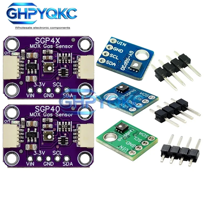 GHPYQKC SGP30 SGP40 SGP41 Digital Air Quality Sensor Module TVOC Gas Detection Breakout Board for Arduino