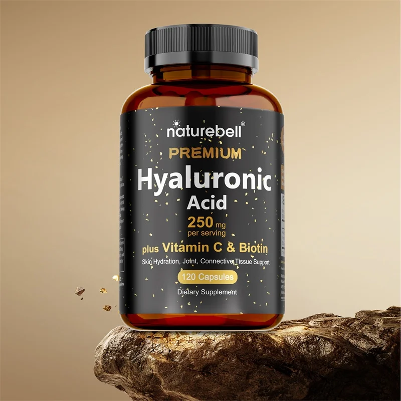 

Hyaluronic Acid Supplement with Vitamin C - Skin Hydration, Anti Aging, Reduce Fine Lines, Joint Mobility, Cartilage Support