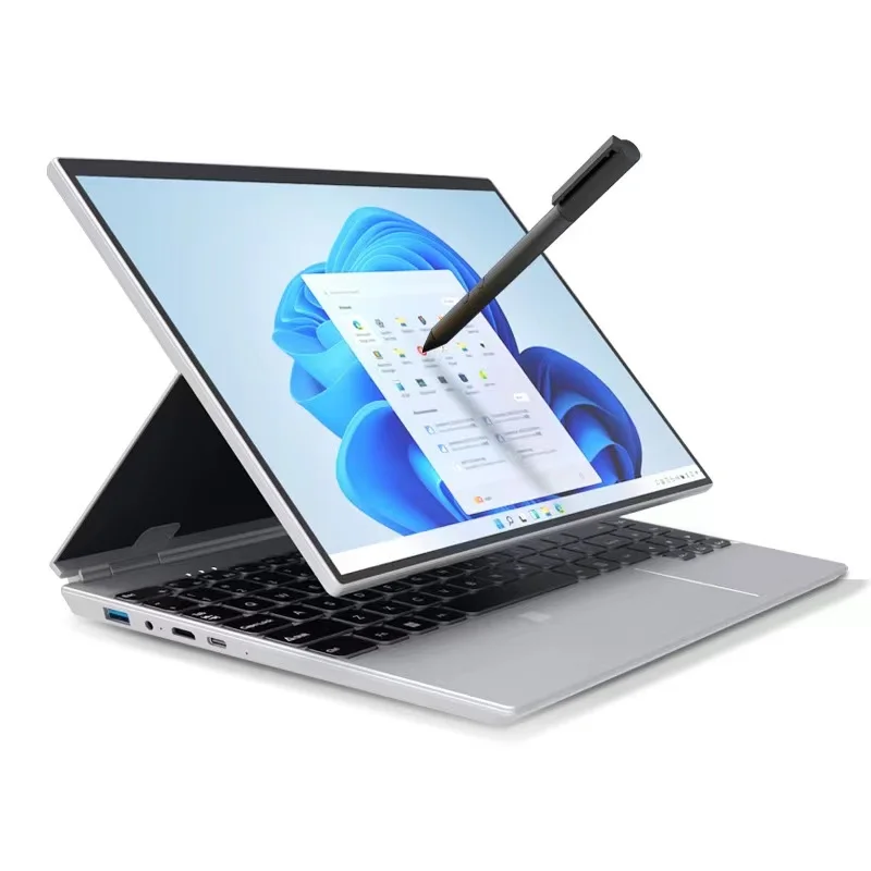 2 in 1 Laptop with 14 Inch Touch Screen N5105 N95 Processor 16GB Ram 256GB SSD