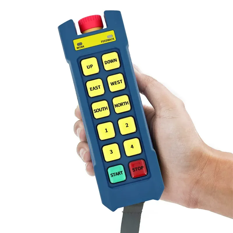 ML-K10+ Ip68 10-Key Bidirectional Signal Transmission Wireless Transmitter Receiver for Crane Radio Remote Control 12v Voltage