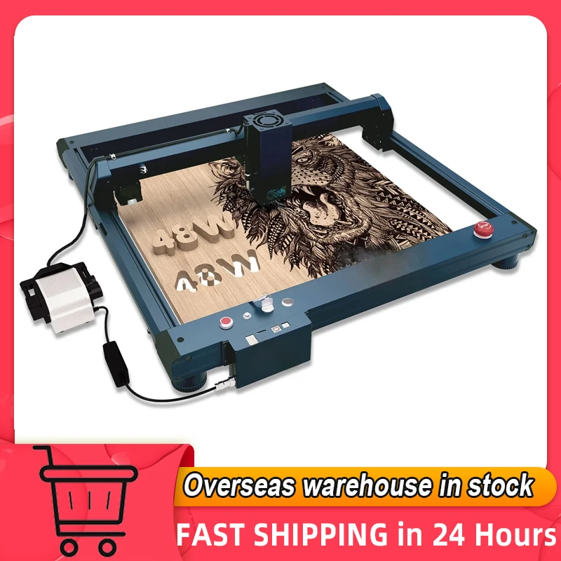 LONGER Laser B1 40W Laser Engraver with Smart Air-Assist System High Speed Engraving and 450x440mm Work Area Wifi / APP Control