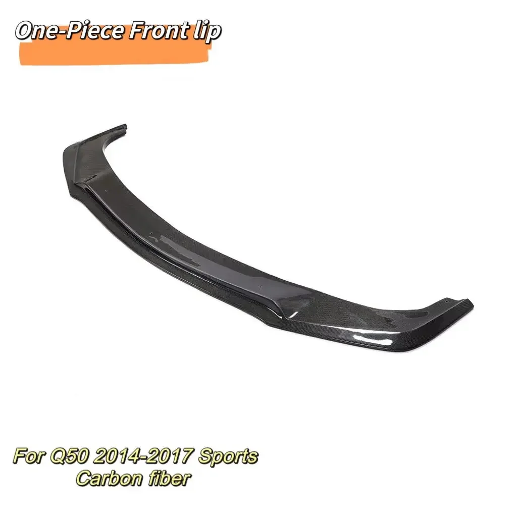 MRD Carbon Fiber Front Lip One-piece Style for Infiniti Q50 2014-2017 Sports Carbon Fiber Front Diffuser！！