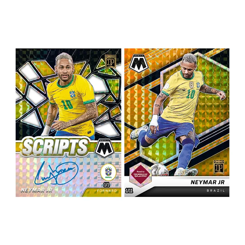 بانيني فيفا كأس العالم لكرة القدم سلسلة لتقوم بها بنفسك محلية الصنع نيمار جوبي بيلنهام توقيع مجموعة بطاقات اللعب هدية #2