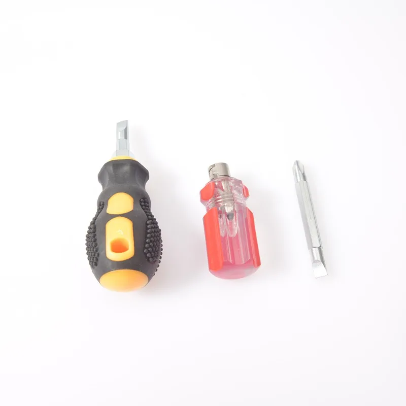 Mini Turnip Head Screwdriver Magnetic Dual-purpose Slotted Cross Plum Flat Mouth Ultra-short Small Modified Cone Screwdriver