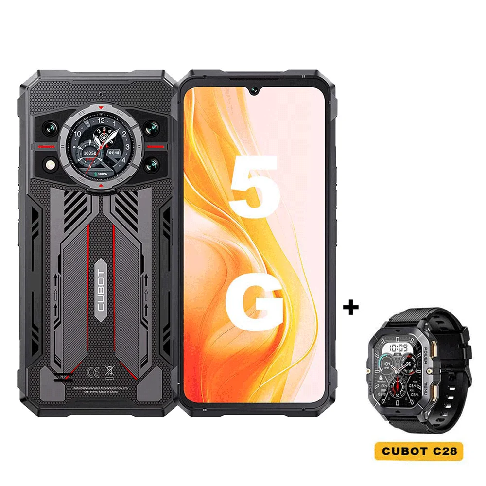 Android-smartphone 5G Cubot KingKong 11, 10200 mAh-batterij, 7025-dimensie, 6 nm, 2,5 GHz, 32 GB RAM (16 GB + 16 GB uitgebreid), 256 GB ROM, 108 MP camera, 6,72 inch 120 Hz-scherm, 1,46 inch