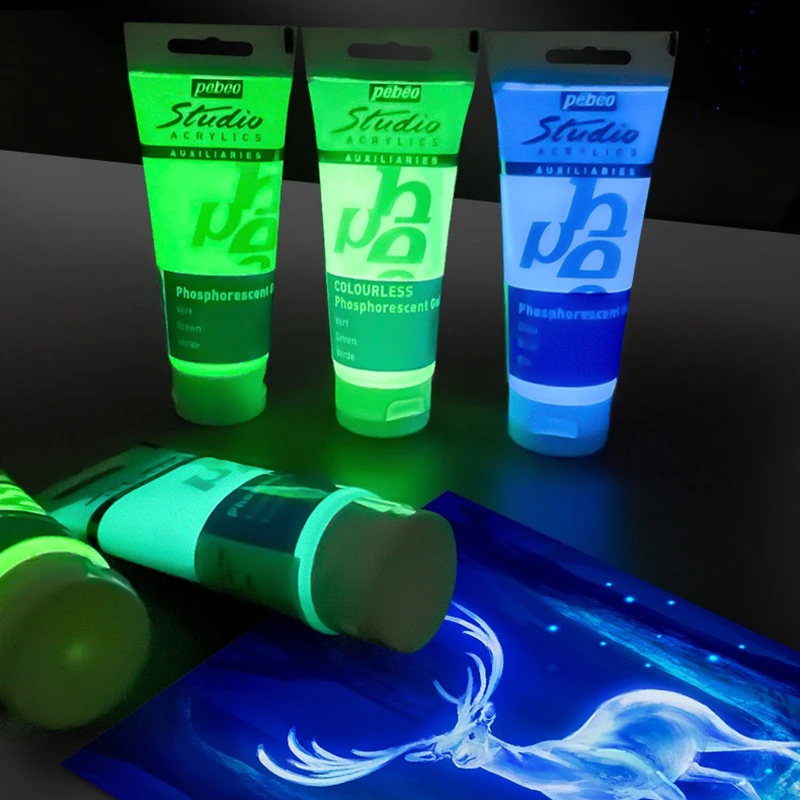 Imagem -06 - Cola Luminosa Acrílica 100ml Cores Mistas Pigmento Médio à Prova Dágua Pintura Acrílica Fluorescente Criativa Faça Você Mesmo Pintado à Mão