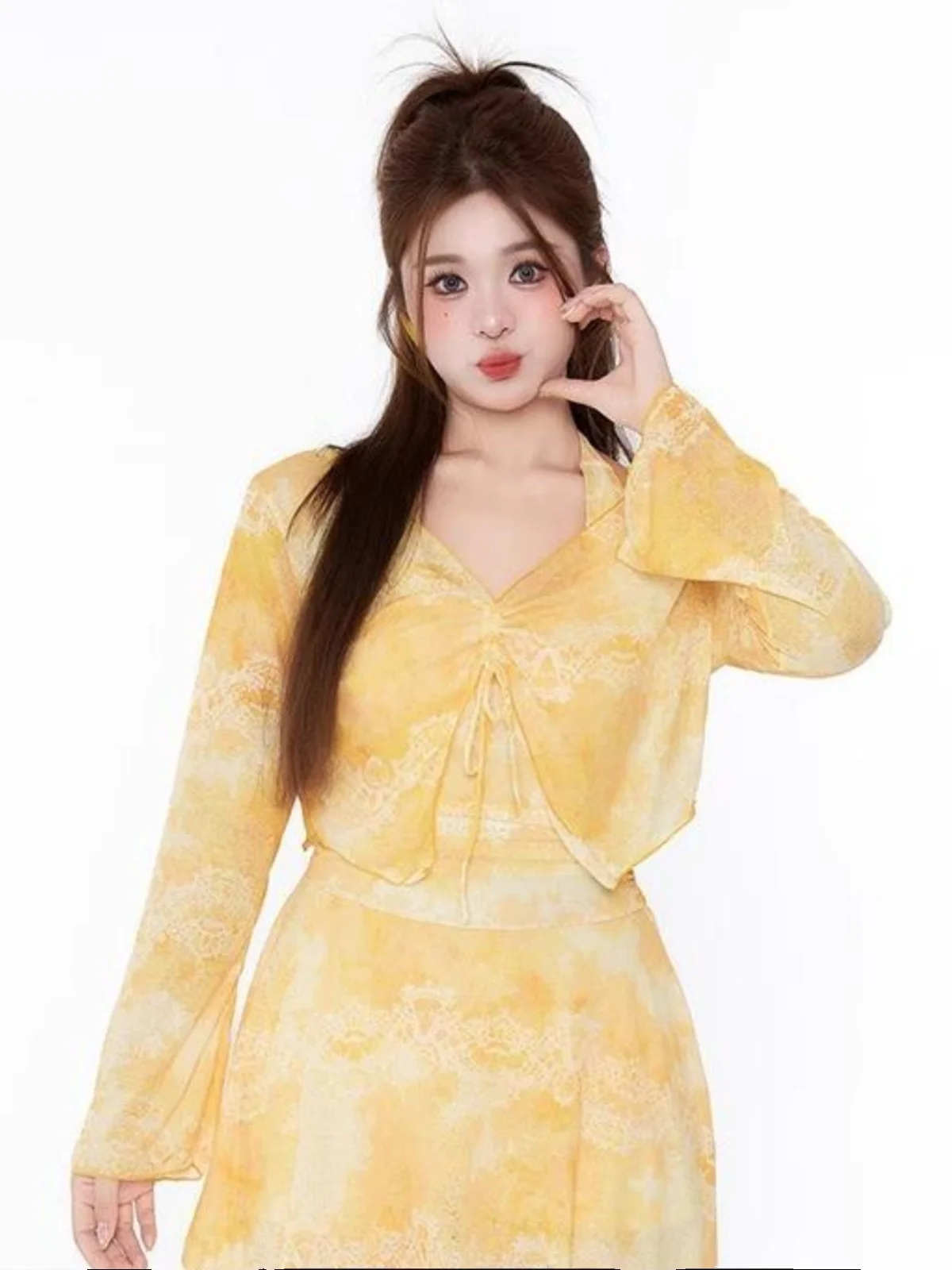 

Белое пляжное платье-накидка с длинными рукавами и завязками на шее, консервативное, для полных женщин, для горячих источников