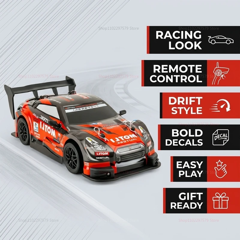 4WD Remote Control Drift Racing Car 1:24 Scale 20KM/H High Speed 2.4G Dual Mode RC Vehicle Durable Body Hobby Toys Gift For Boys view 3