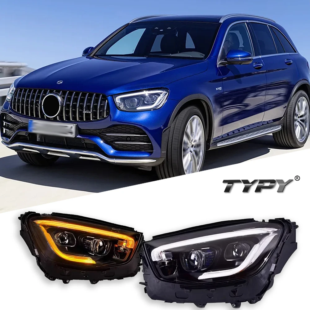 

TYPY Car For Benz GLC W253 Headlights 2016-2023 Upgrade Modified to New DRL Dynamic Turn Signal LED Headlight Auto Accessories