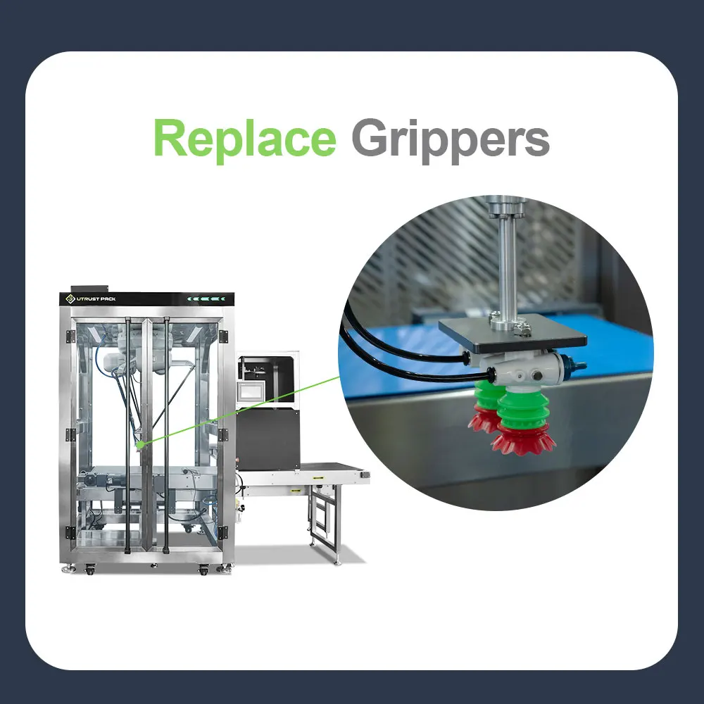 Customized 4 Axis Delta Manipulator With Soft Gripper No Damage To Fresh & Frozen Meat Roll Sorting Application