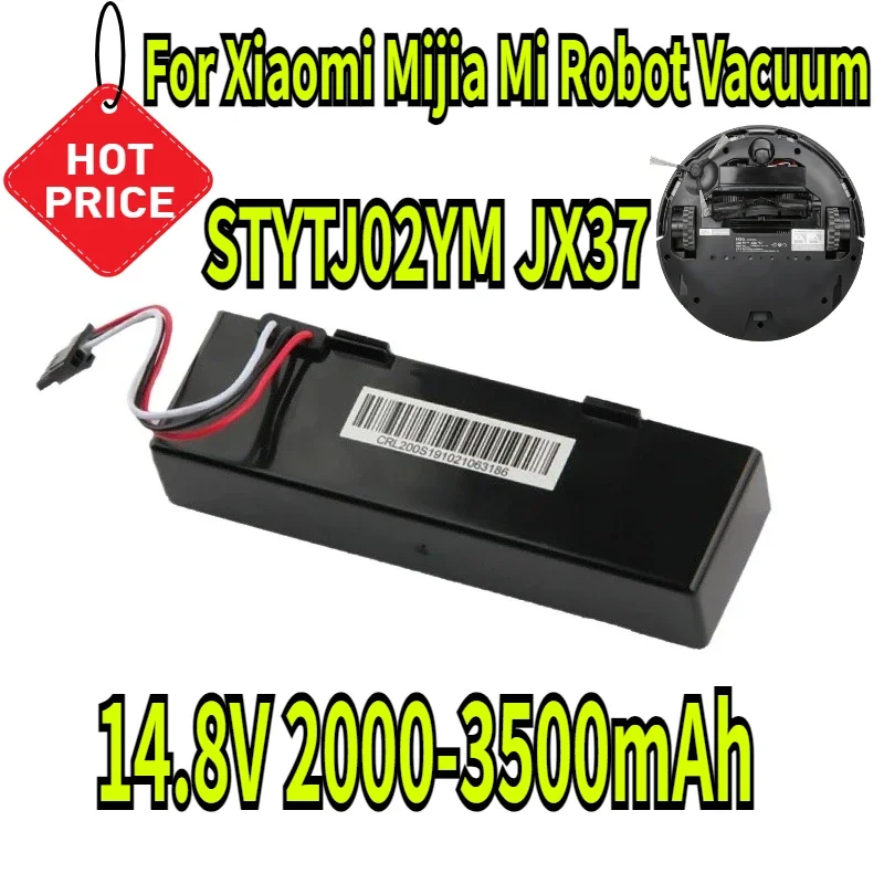 JX37 14.8V 2000-3500mAh Sweeper Battery for Xiaomi Mijia Mi Robot Vacuum-Mop P Sweeping Mopping Robot STYTJ02YM Li-ion Battery