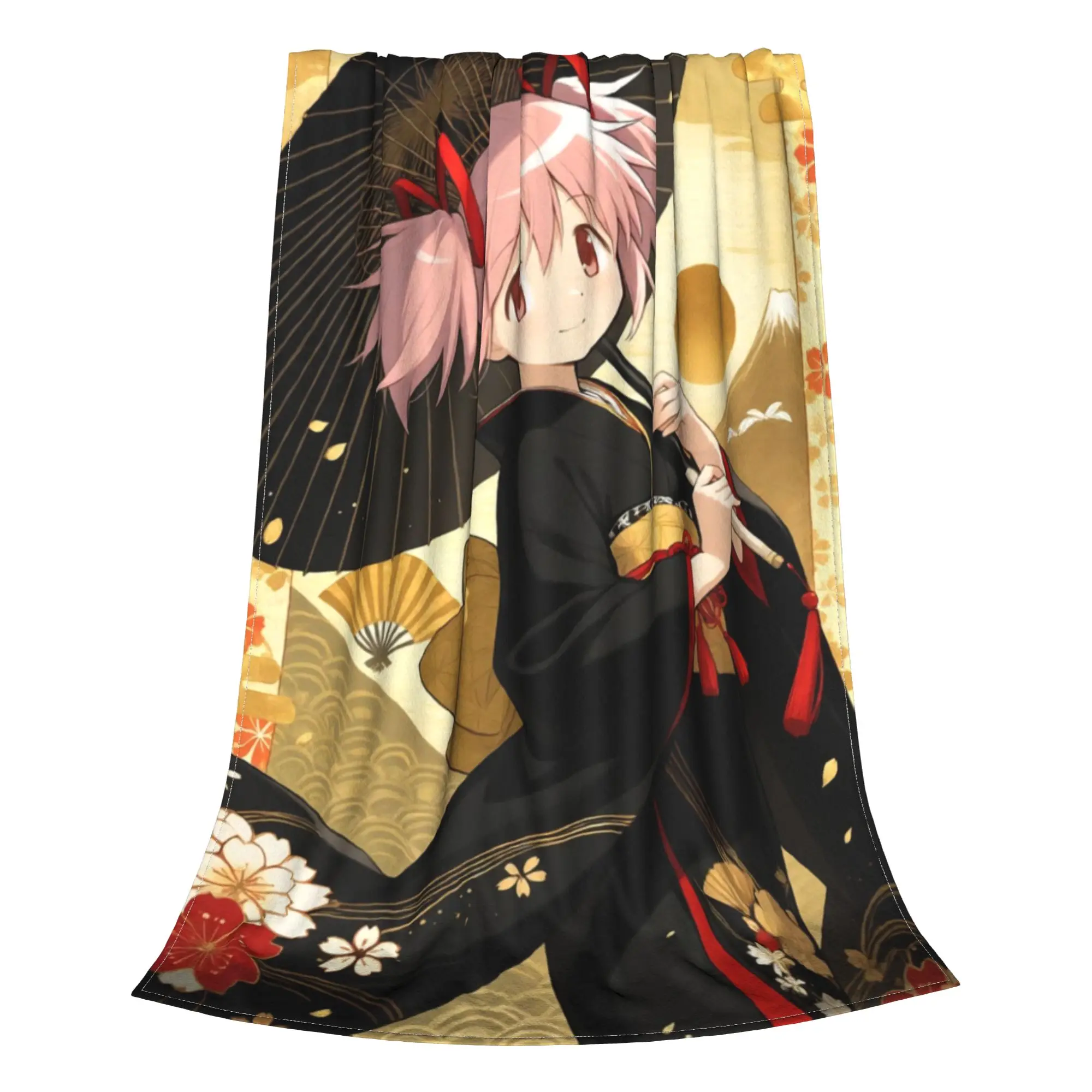 Kaname Madoka Kaname Madoka Blanket All Season Cute Ultra-Soft Throw Blankets For home  Plush Thin Quilt