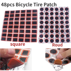 48pcs Bicycle Tire Patch 25mm 35mm Tire Puncture Quick Repairing Tyre Protection Patch Portable Bike Inner Tyre Repair Tools