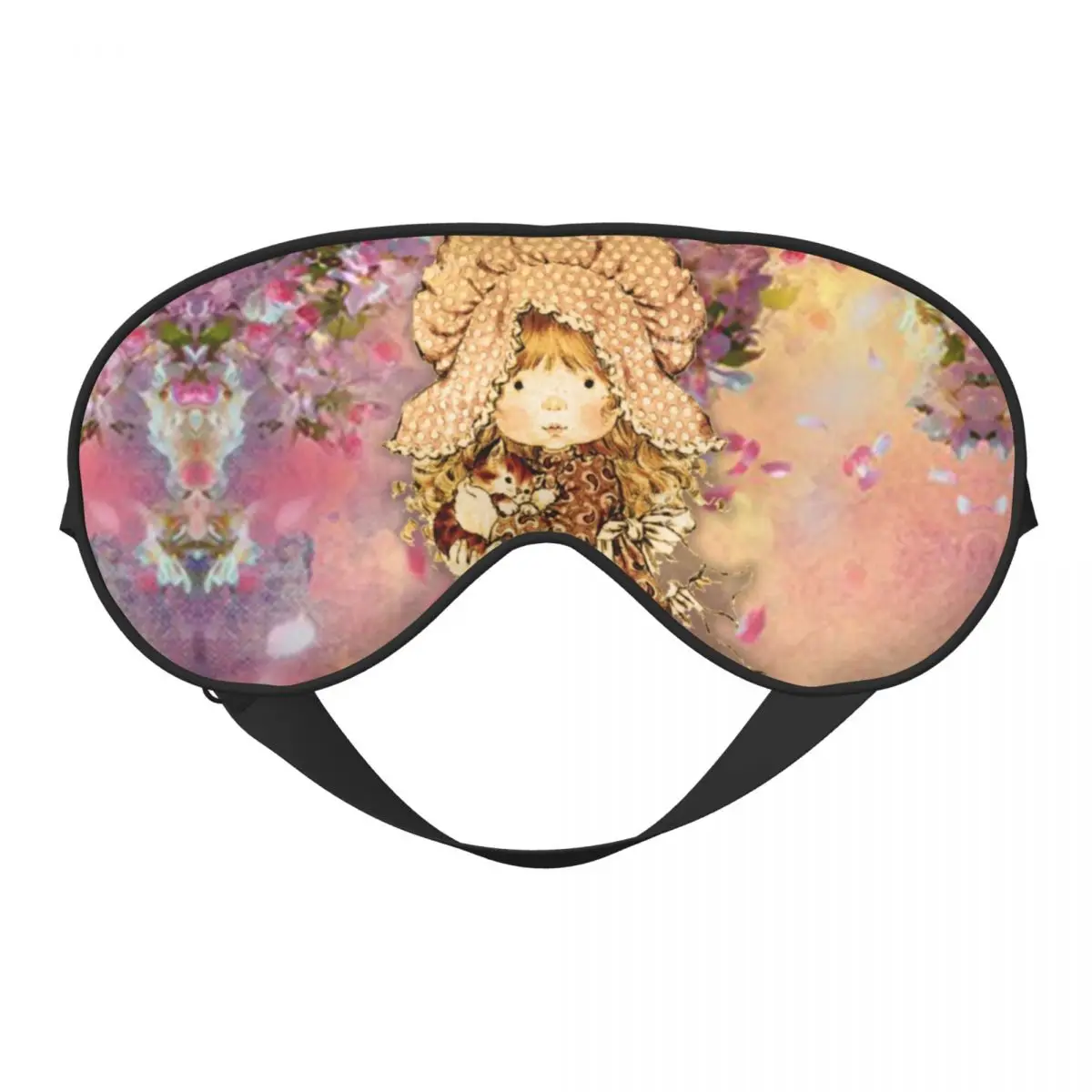 

Custom Cartoon S-Sarahs K-Kays Soft Travel Eye Mask Two Side Blindfolds Adjustable Kawaii Girl Block Out Light Eyepatch For Home