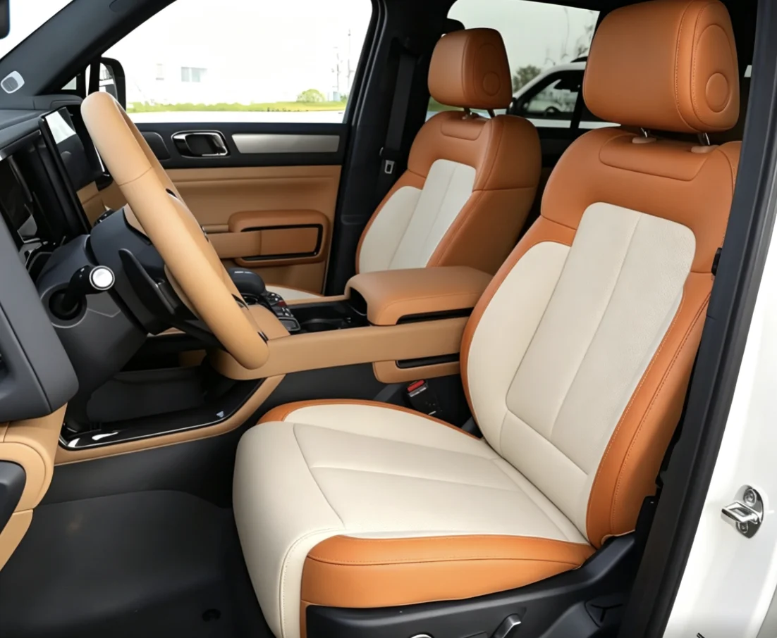 Für BYD Leopard 5 2025 2026 Maßgefertigte Autositzbezüge Luxuriöses Nappaleder 100% Passgenau Innenraum-Zubehör 360 ° Vollständige Abdeckung – Detail 3