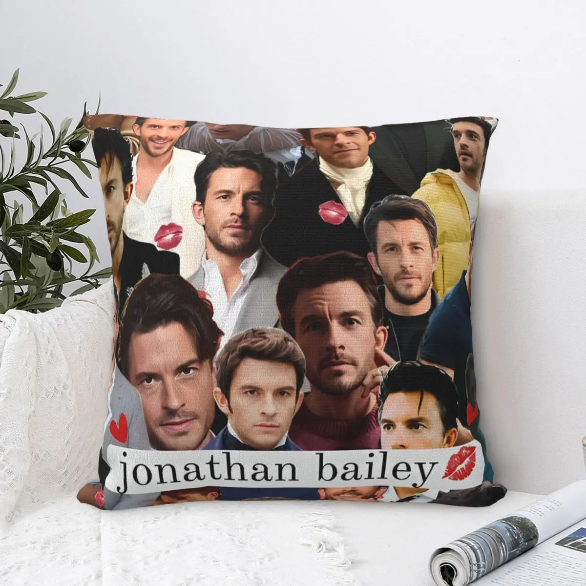 Jonathan Bailey Pillow Case Cute Funny Pillow Cover Soft Graphic Cushion Cover Pillowcases For Wedding Party Home Decor