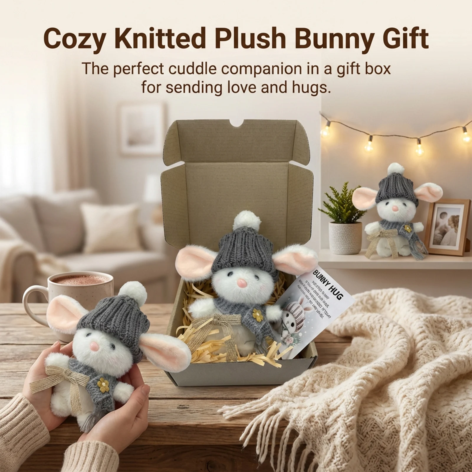 Mini Bunny Hug Cotton Easter Gift Cute Bunny Plush Decorations 18cm Soft Plush Doll For Birthday Christams Wedding Gift