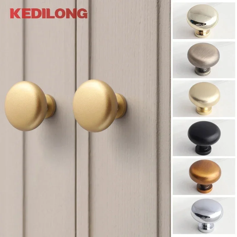 KEDLO Single hole round twisted zinc alloy solid thickened light luxury Pull knob kitchen cabinet drawer small handle