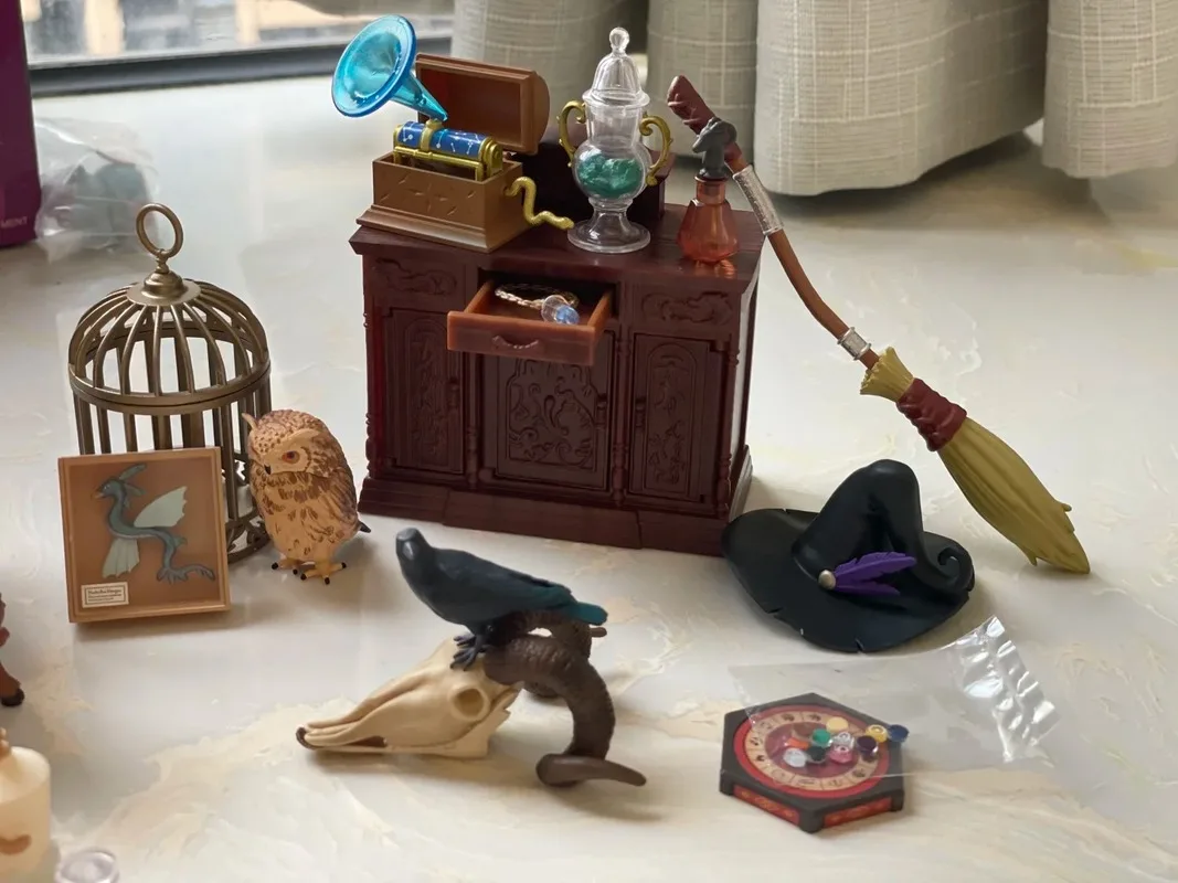 Re-Ment-caja ciega de la serie de la escuela de brujería y hechicería, escena en miniatura, objeto mágico, decoración de habitación, regalo personalizado