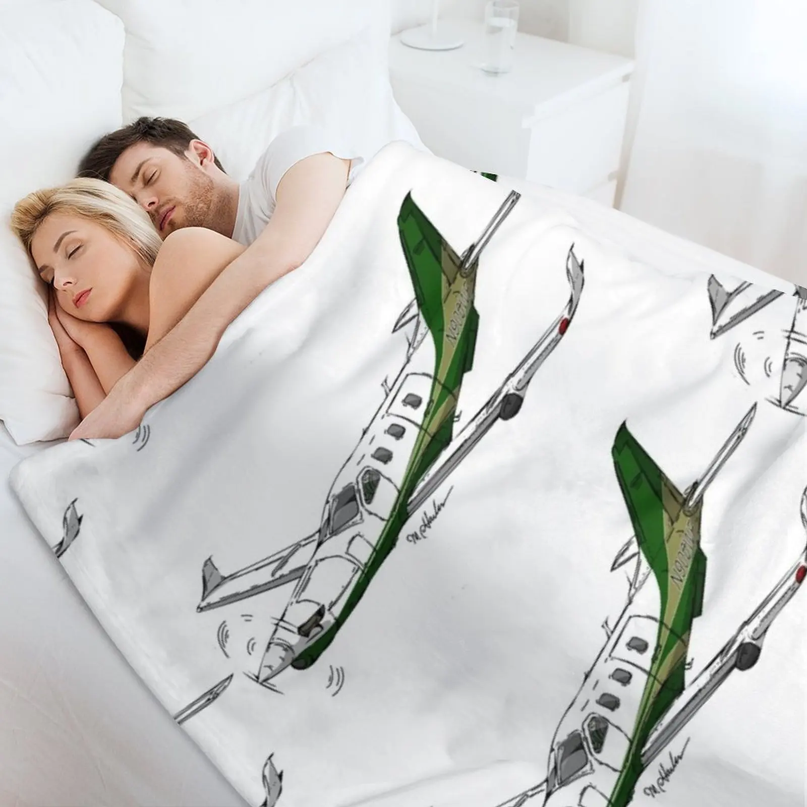 Socata TBM 700 N900WF رمي بطانية كيس النوم الأربعاء بطانيات ذات علامة تجارية فاخرة لبطانيات الأرائك