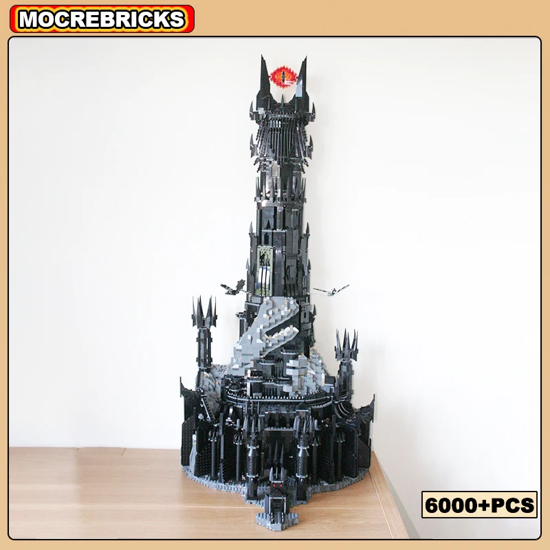 Sci Fi Movie Magic ring Architecture Barad-dûr Orthanc MOC Building Blocks Assembly Model DIY Collection Technology Bricks Toys