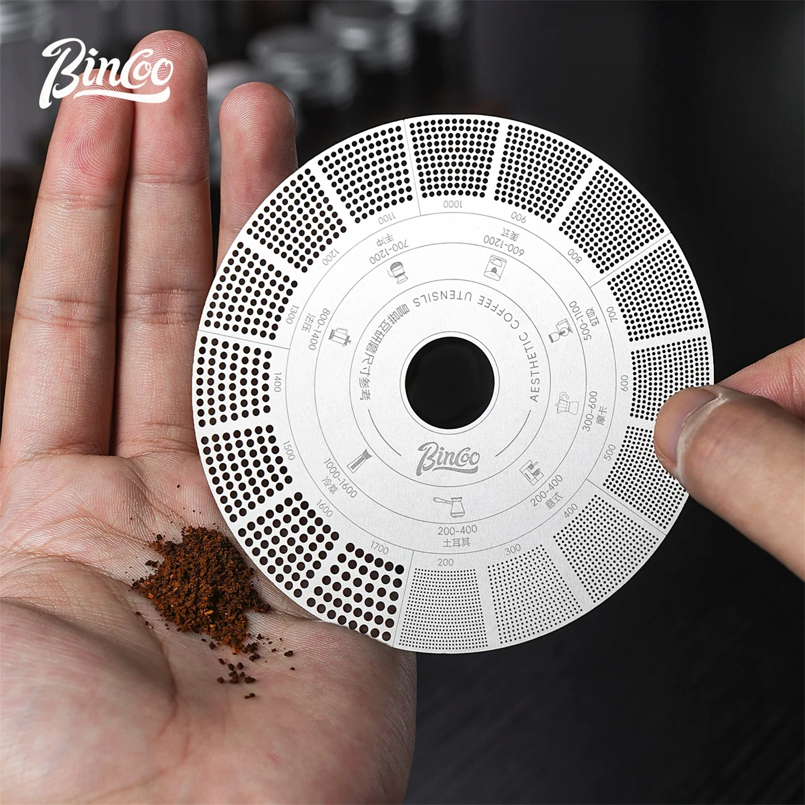 

Bincoo Coffee Grind Size Reference Card Espresso Pour Over and Other Brewing Methods Essential Tool for Your Grinder Perfectly