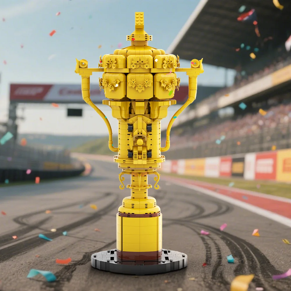 Gobricks MOC Silverstone Cup Building Blocks Modello Racing Trofeo Mattoni Giocattolo assemblato fai da te per regalo per bambini