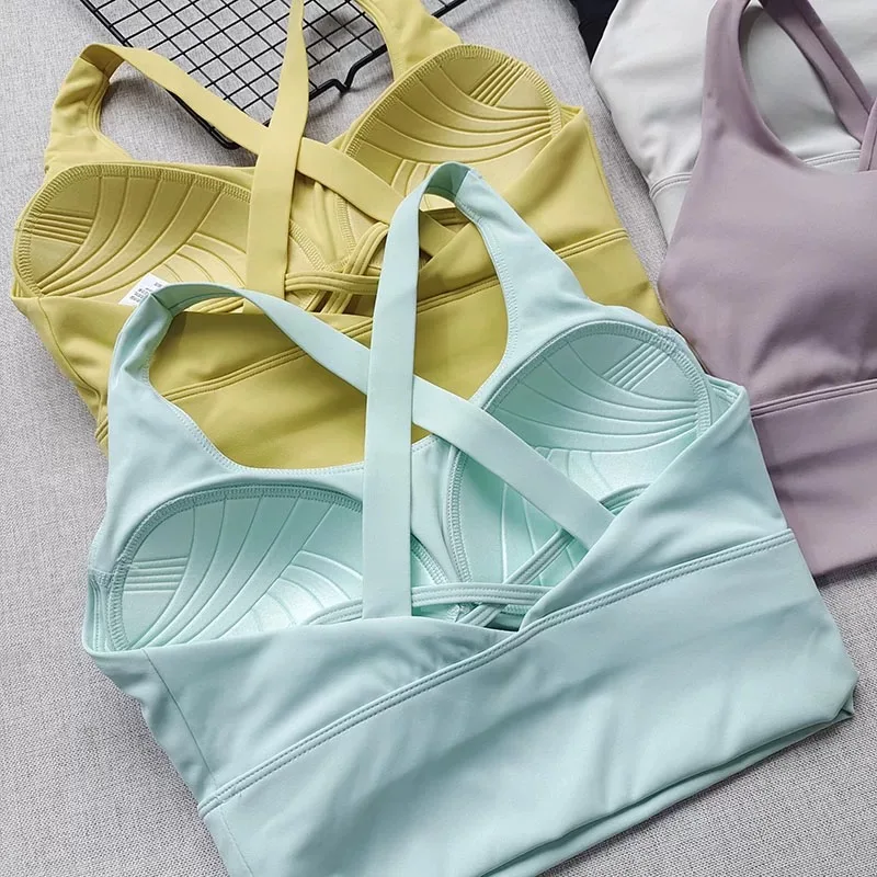 All-in-one Sports Bra Collection Breast High-intensity Professional Shock-proof Huddle Running Bra Yoga Fitness Bra Summer Cloth