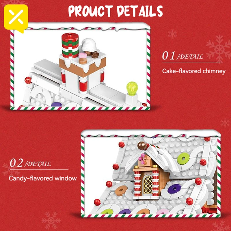 City Street Christmas House House Building Blocks Set Music Box Castle Train Santa Claus Tree Bricks Toys Boys Kids Xmas Gifts