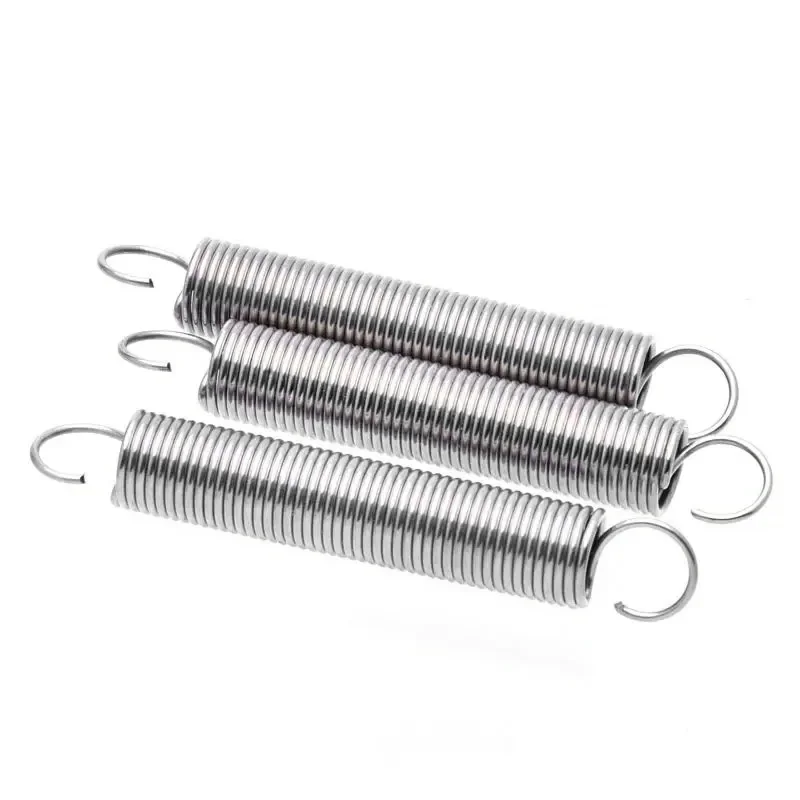 5 uds diámetro del alambre 0,6mm 0,7mm 304 gancho abierto de acero inoxidable resorte de tensión gancho resorte de extensión OD 4/5/6/7/8mm