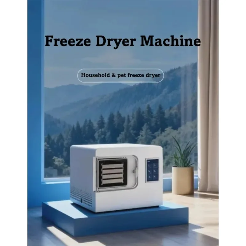 Mini Commercial Freeze Dryer Machine Auto Defrost Intelligent Control For Food Pharmaceutical Laboratory Processing