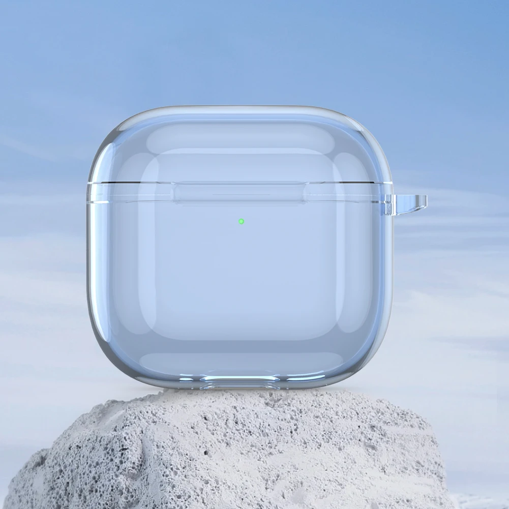 Capa protetora transparente para Apple Airpods 4, à prova de choque, pele macia, anti-queda, tampa do fone de ouvido sem fio, TPU, 2021