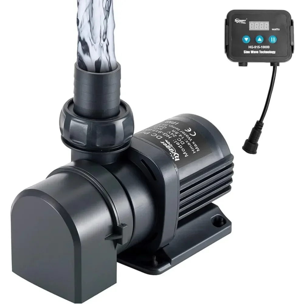 Powerful Return Pump for Fish Tanks,  with Controller (30%-100% Settings),2650GPH Quiet Submersible and External 24V Water Pump