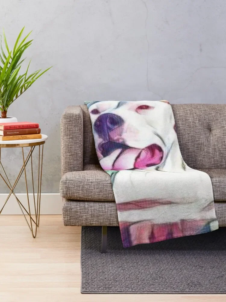 Stunning Dogo Argentino dog Throw Blanket Soft Plush Plaid Decorative Sofas Blankets