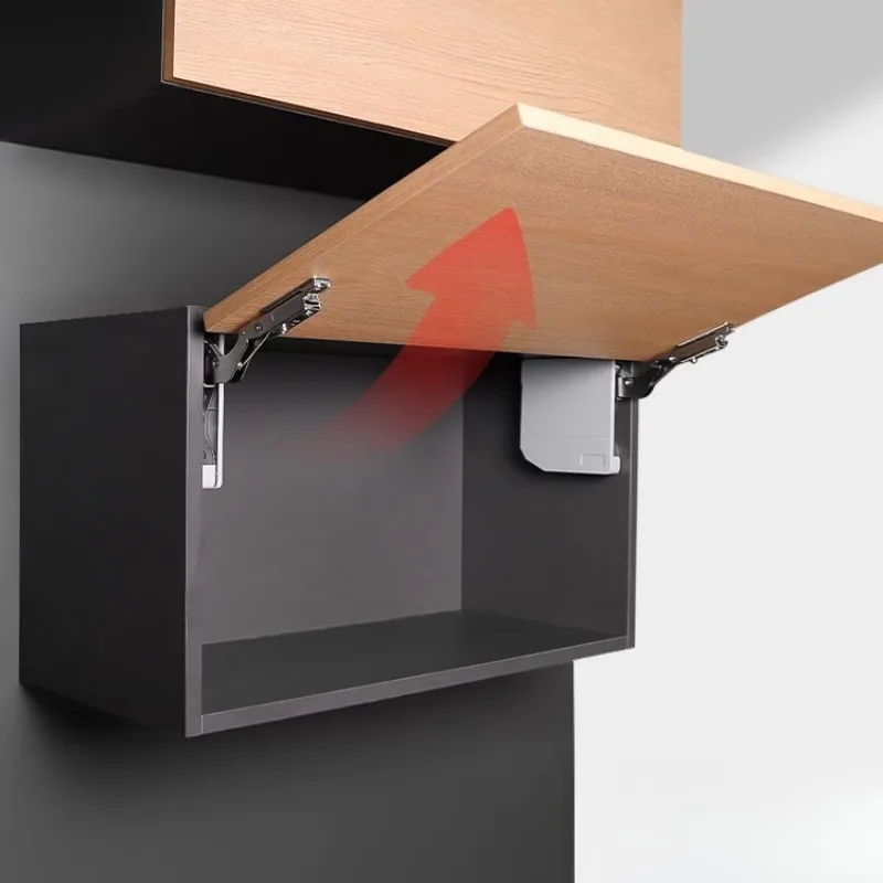 

Cabinet upturn door support rod can be stopped at will, adjustable hydraulic pressure can be stopped at will