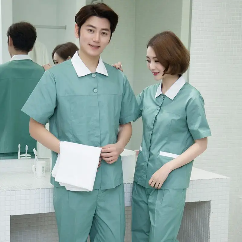 

Unisex Nurse Clothing Beauty Agency Men Female Fashion Suit Beautician Overalls Nursing Technician Set Hospital Overalls