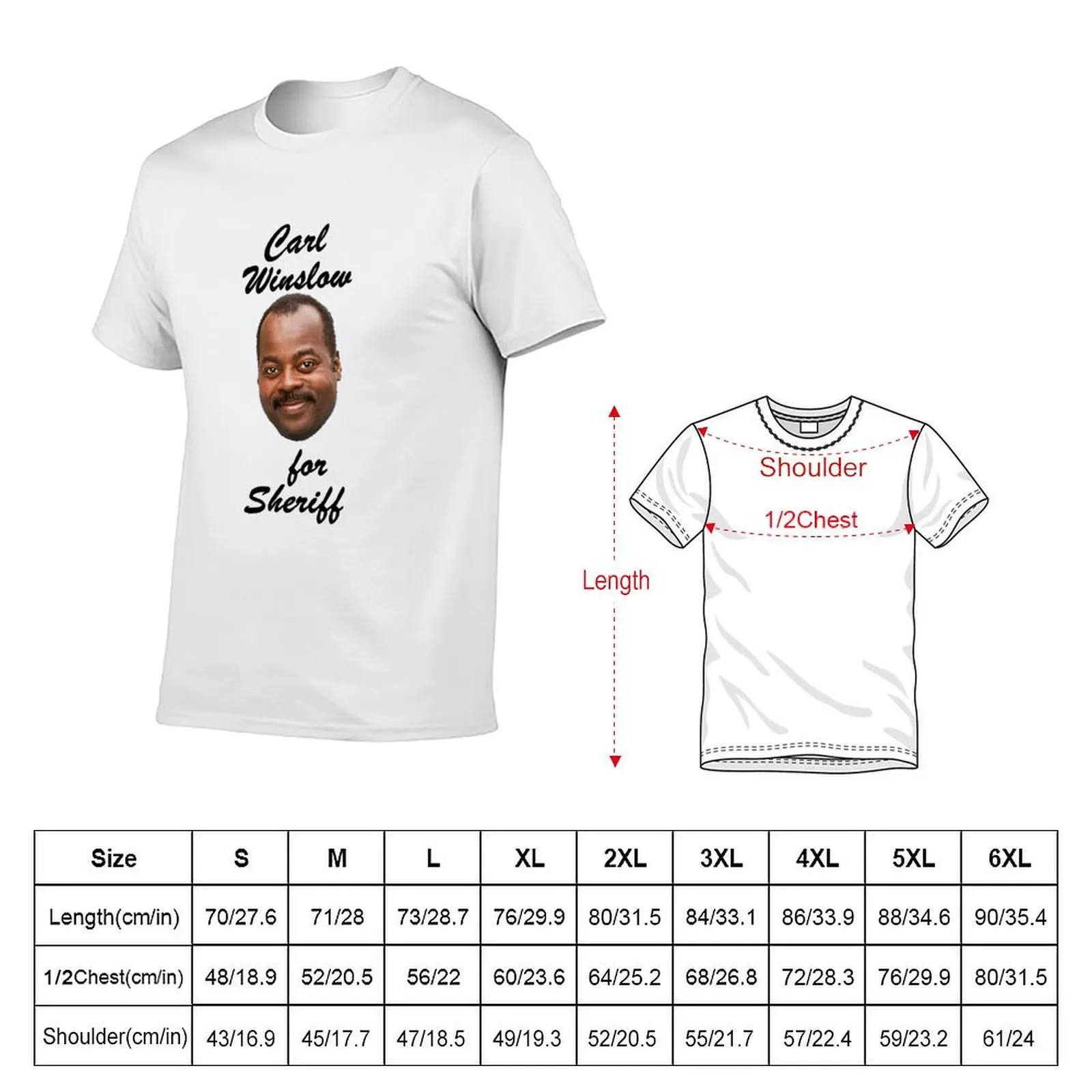 Carl Winslow for Sheriff 1 T-Shirt t shirts for man slim fit graphic t shirts for man T-Shirt