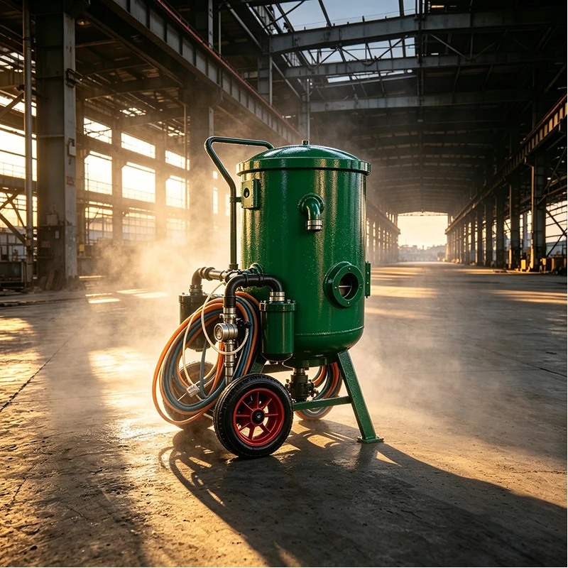 Sandblasting Cabinet Dry Blast Machine for Steel Parts Rust Removal Surface Cleaning in Metal Fabrication Workshops