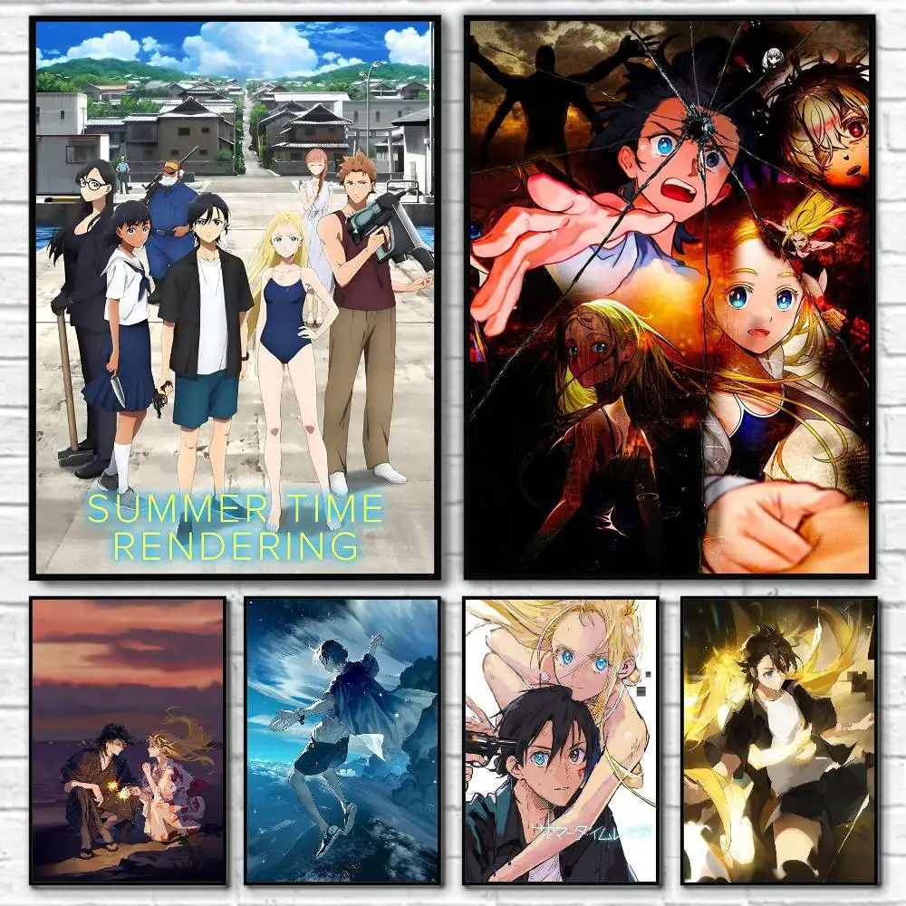 Anime S-Summer Time Rendering Posters HD Print Vintage Wall Art Decor for Home Study Room