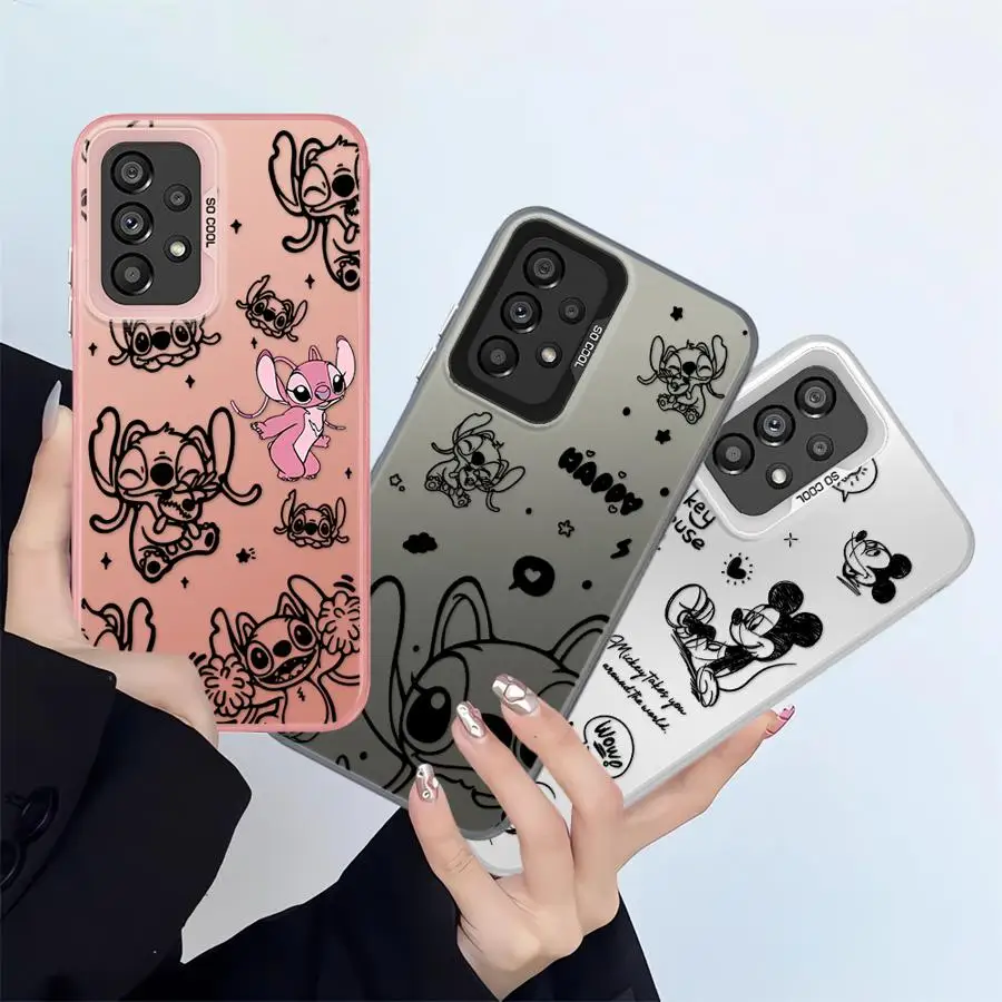 

Disney Stitch Angle Soft Cover Case For Samsung For Galaxy A25 A24 A13 A16 A34 A14 A15 A22 A12 A32 A23