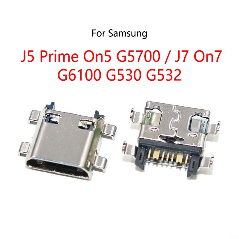 10PCS/Lot USB Charging Dock Charge Port Jack Connector For Samsung Galaxy G530 G530H G530F G532 J5 Prime On5 G5700 J7 On7 G6100