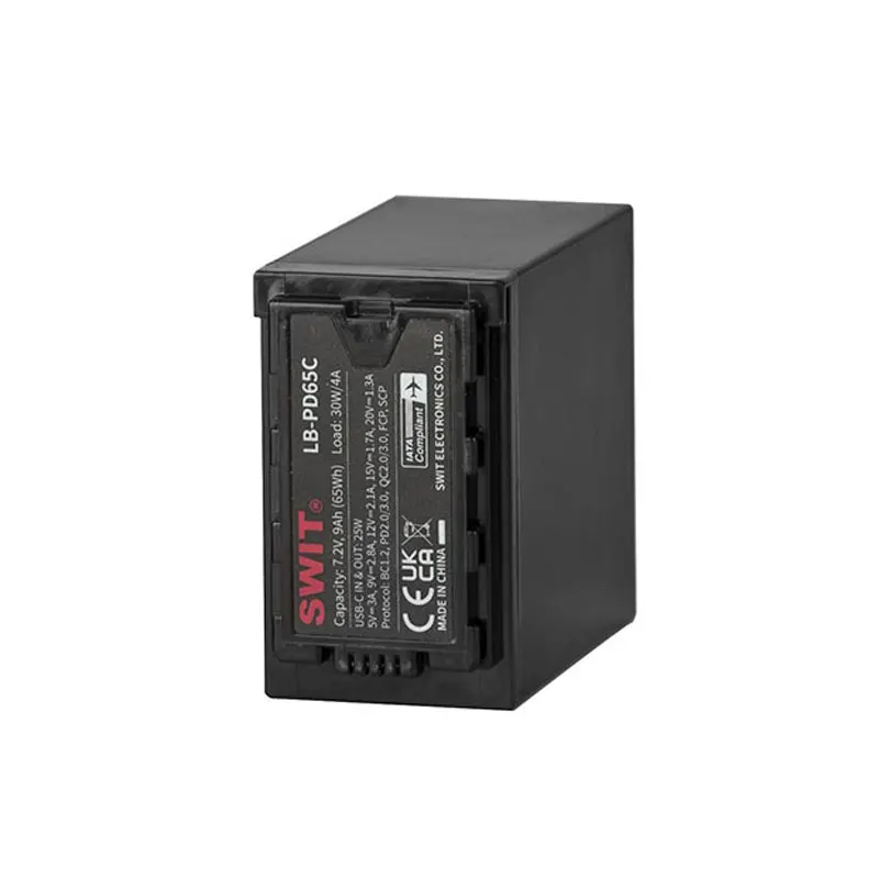 SWIT LB-PD65C Panasonic VBR59 Series Battery Pack 7.2V 65Wh / 9.02Ah Capacity  30W / 4A Constant Power Load Li-ion Battery