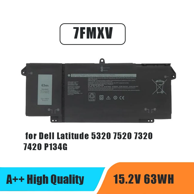 WHOLESALE New 7FMXV Laptop Battery for Dell Latitude 5320 7520 7320 7420 P134G 63WH