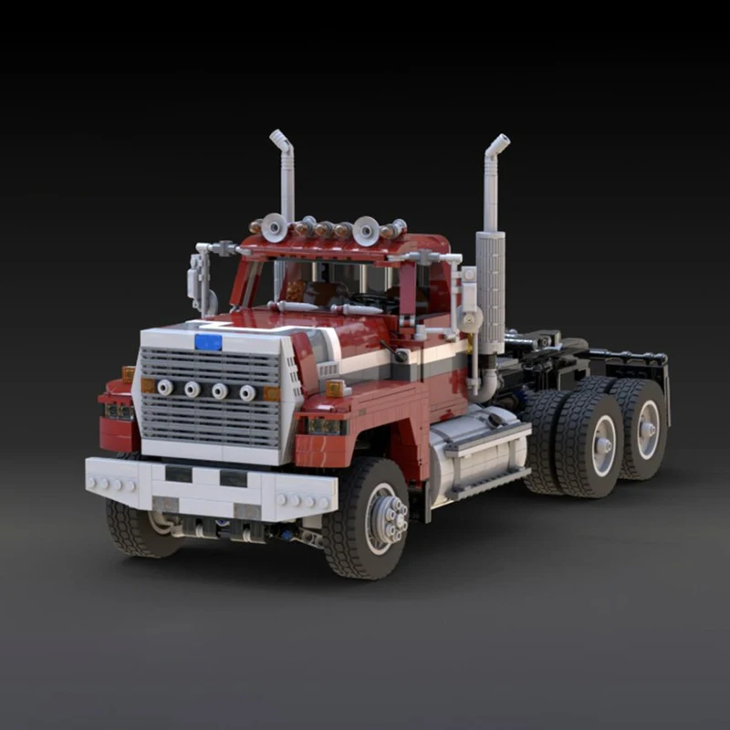 

Новый FORD LTL9000 6x6 полугрузовик Urban Engineering Series Модель тяжелого грузовика с прицепом Детский набор игрушек Технологии Строительные блоки